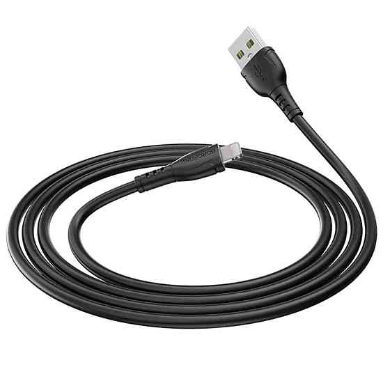 Кабель BOROFONE BX51 USB to iP 2.4A,1m, PVC, PVC connectors, Black Київ