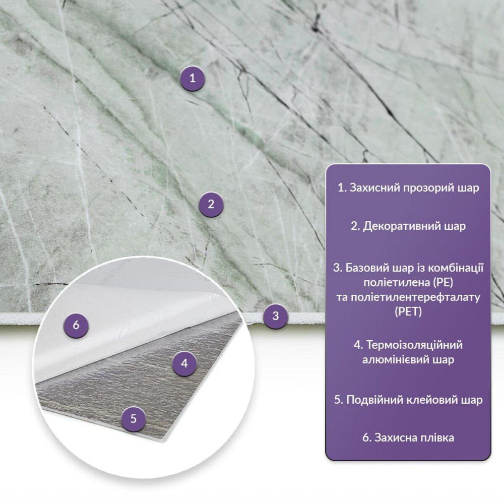 Самоклеюча стінова PET плитка 600х300х2мм SW-00001682 Київ - фото 2