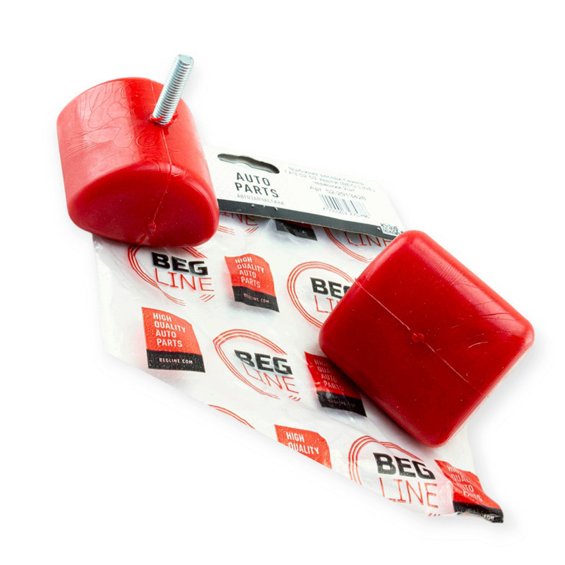 Відбійник ГАЗ 3302, 2705, 52, 53 задній поліуретан червоний (к-кт 2 шт) ресори Мукачево - фото 1