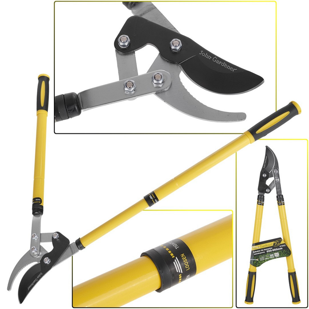 Гілкоріз "John Gardener" тип лез ножицевий, шарнірний, телескопічні ручки, для гілок до 50мм Київ - фото 1