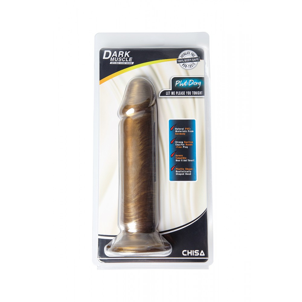 Фаллоимитатор реалистичный гигантский Chisa Dark Muscle на присоске, золотой Sex Aura Киев - изображение 7