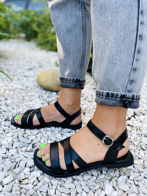 Rosta Босоніжки жіночі ROSTA 1044 чорні (літо, шкіра натуральна) (5142) Коломия - фото 10