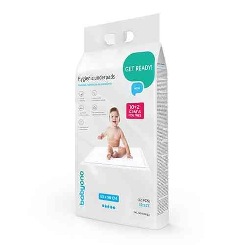 Гігієнічні пелюшки 60x90 см 10 штук + 2 безкоштовно"Babyono" Київ