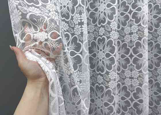 Тюль VR-Textil 1607т Жакард Білий 200х270 см (42-1110) Київ