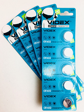 Батарейка літієва VIDEX CR1632 5pcs BLISTER CARD Київ - фото 2
