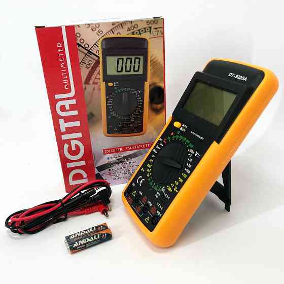 Тестер для электрика Digital Multimeter DT9205A, Мультиметр с подсветкой дисплея, CO-659 Мультиметр бытовой Киев