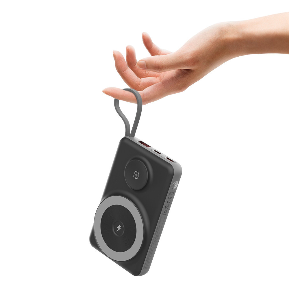 Повербанк 10000mAh Choetech B695 Black QC3.0 PD3.0 бездротова зарядка смартфонів та Apple Watch (43-00131) Київ - фото 14