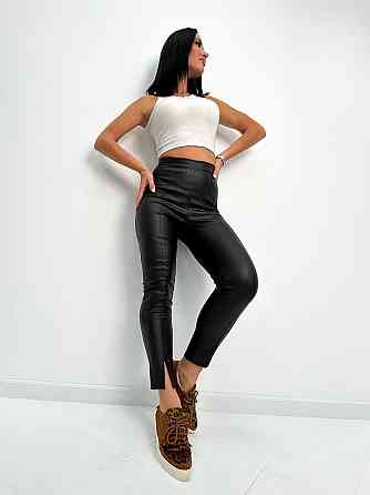 Кожаные брюки на флисе с разрезами Dallas 48 Киев