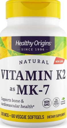 Вітамін K2 у формі MK7 Healthy Origins Vitamin K2 as MK-7 100 мкг 60 капс Київ