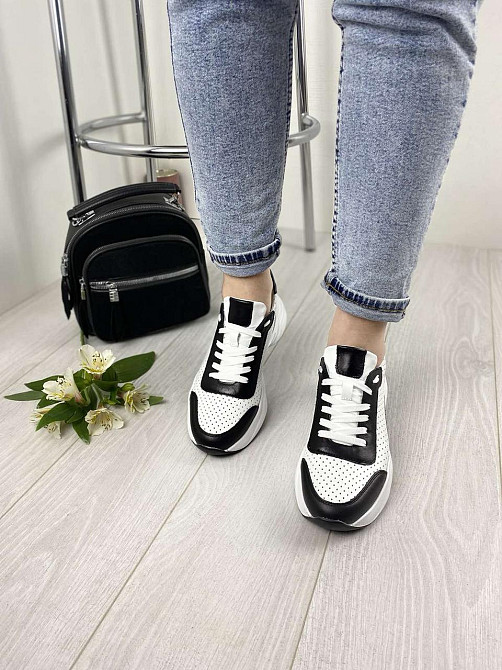 EMELI Кросівки жіночі EMELI 913/4 ST біло/чорні (весна-осінь, шкіра натуральна) (3290) 36р.37р. Коломыя - изображение 4