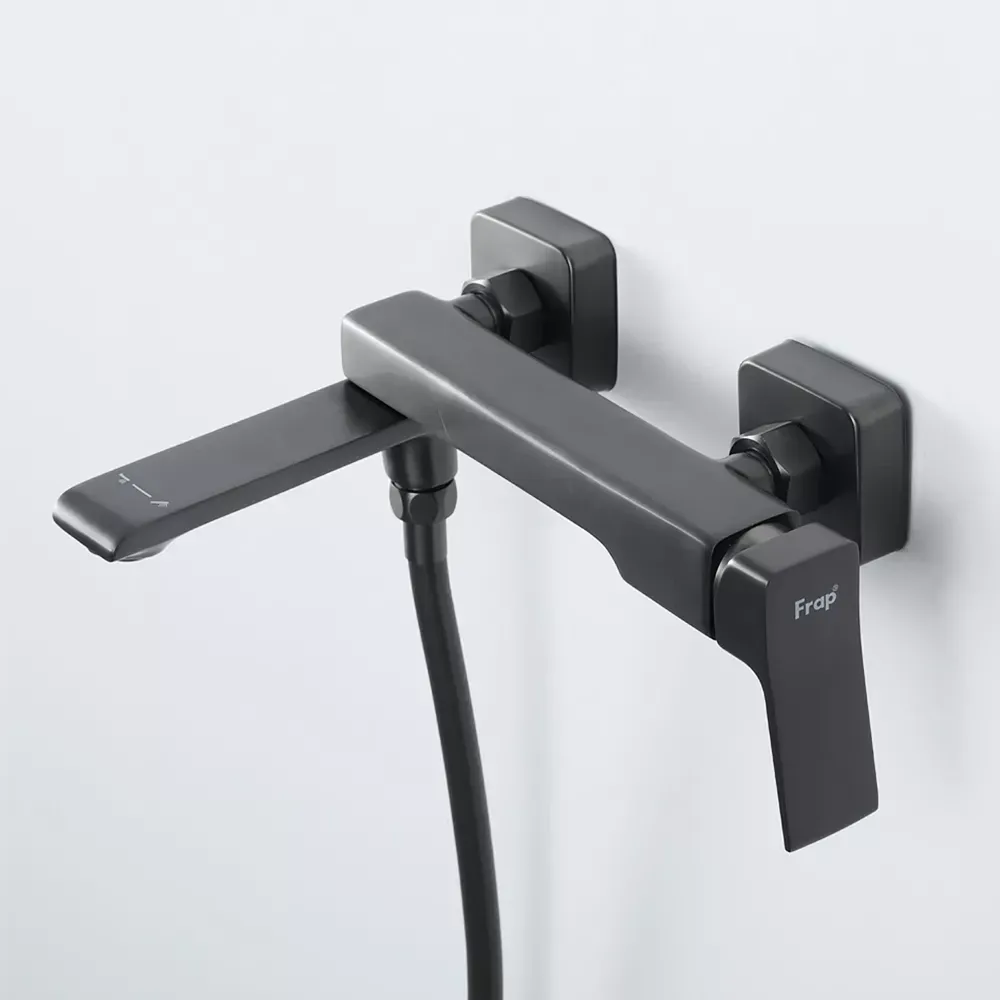 Смеситель для ванны с поворотным изливом FRAP F3284-9 графит Киев - изображение 3