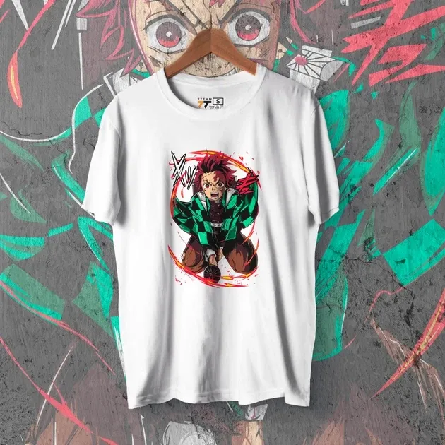 Футболка для подростка мальчика с принтом Клинок, рассекающий демонов Танджиро Камадо 6 WE Размер 160 Anime10436 Днепр - изображение 1