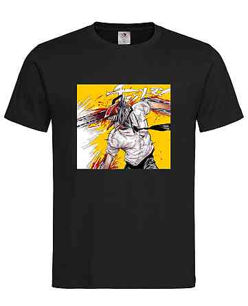 Футболка «Денджи — Человек-бензопила» — стиль для настоящих фанатов Chainsaw Man Черный, L Городище