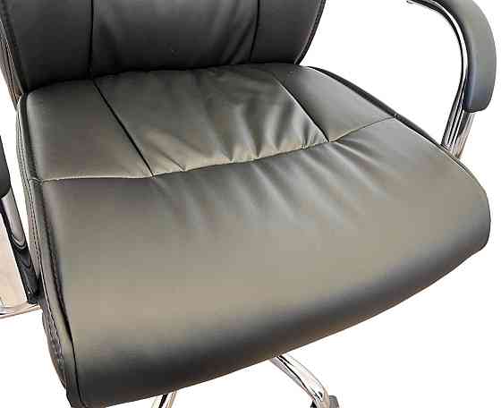 Офісне крісло керівника Tehforward Houston хром Anyfix Чориний Дніпро