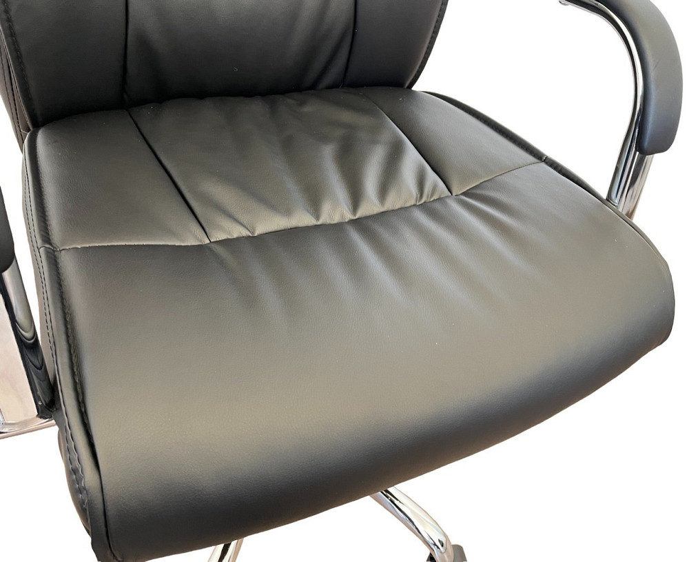 Офісне крісло керівника Tehforward Houston хром Anyfix Чориний Дніпро - фото 3