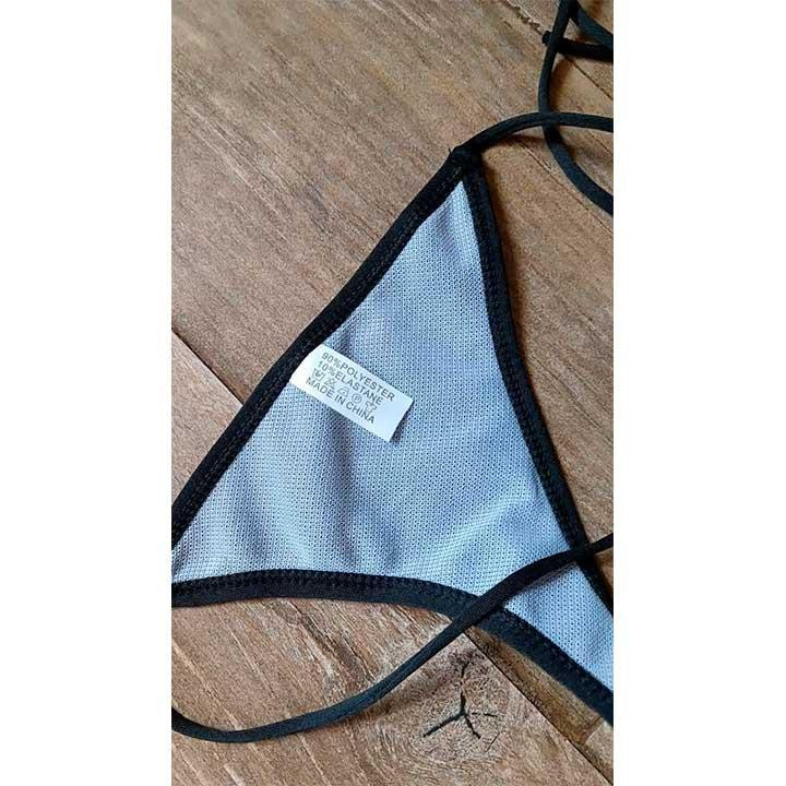 Купальник бікіні роздільний із м'якою чашкою на зав'язках XS-S чорний Вінниця - фото 7