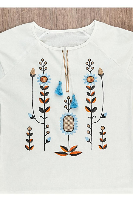 Вишиванка для дівчаток-підлітків, молочна топ Київ - фото 4