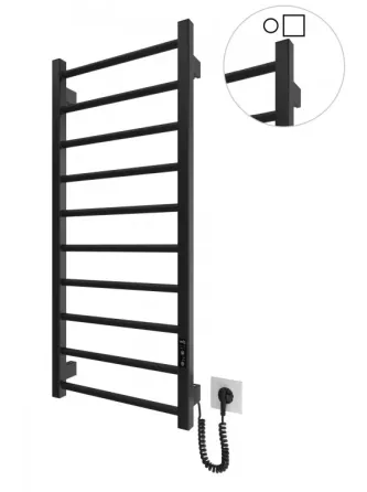 Электрический полотенцесушитель Hygge Family Leeds 970x430 черный мат Киев