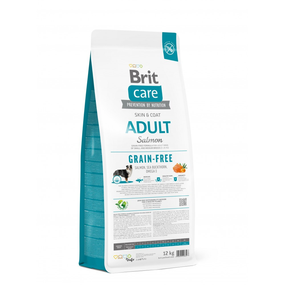 Сухий корм Brit Care Dog Grain-free Adult для собак малих і середніх порід, беззерновий з лососем, 12 кг Вінниця - фото 2