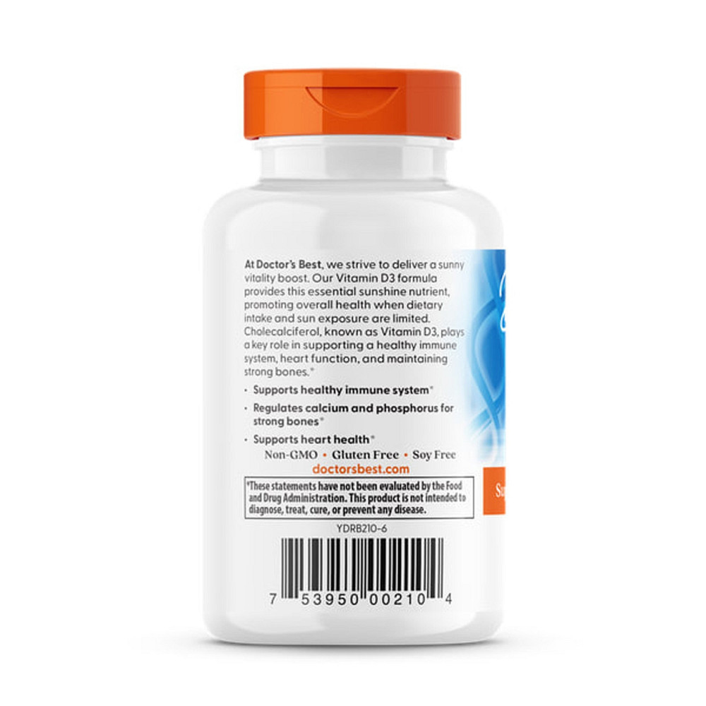 Витамин Д3 Doctoris Best Vitamin D3 50 мкг (2000 МЕ) 180 гэл капс Киев - изображение 3