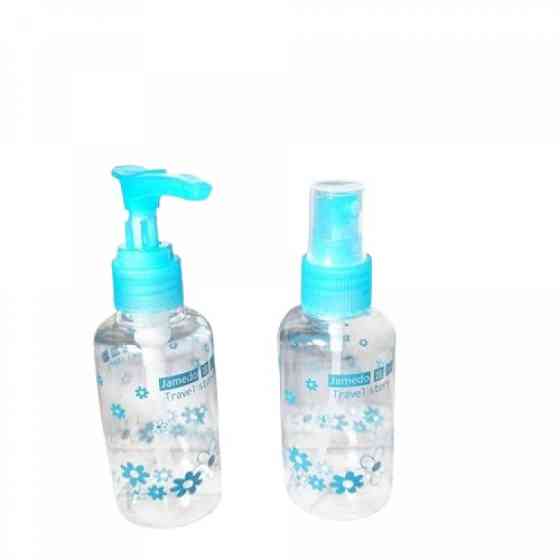 Дорожній набір флаконів-баночок для косметики з фіксатором 2шт 100мл Вінниця