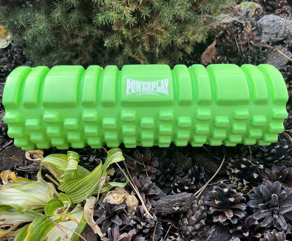 Масажний ролик (роллер) PowerPlay 4342 Massage Roller Зелений (30x10см.) Кам'янське - фото 9