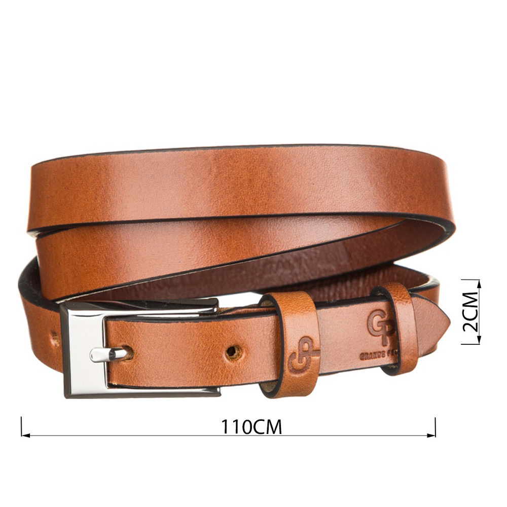 Якісний жіночий ремінь Коричневий (GRANDE PELLE) Київ - фото 3