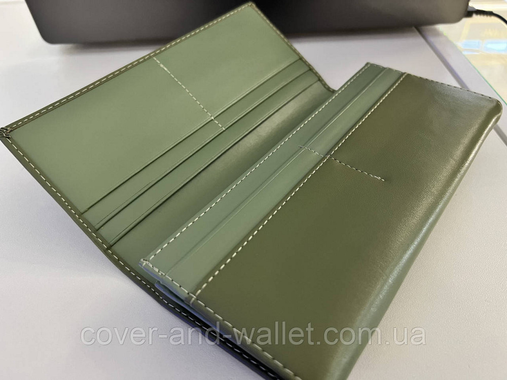 Женский классический кошелек зеленого цвета на магнитной застежке TAILIAN T8603 Киев - изображение 13