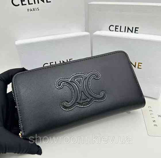 Женский кошелек на молнии Celine (А13) черный Киев