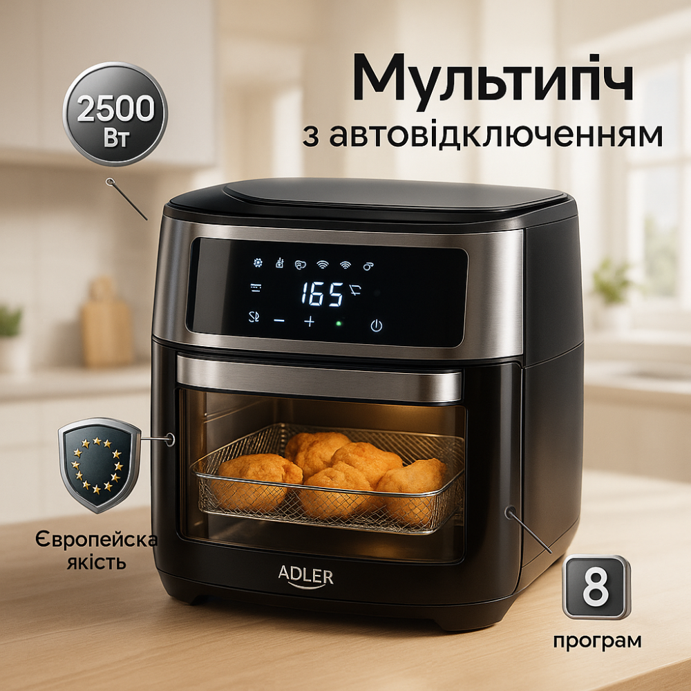 Електричні фритюрниці зі знімною чашею, Фритюрниця аерофритюрниця, Електричний аерогриль для кухні VR-56 Львів - фото 8