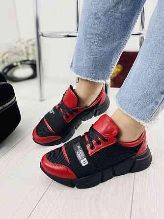 Кроссовки женские VLADEKS красные натуральная кожа+сетка 36р.-23.5см., 38р.-24.5см. (3186) Коломыя