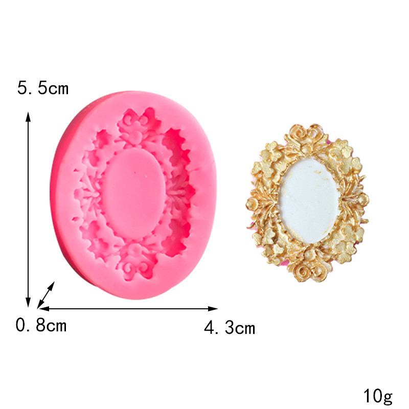 Молд силіконовий Рамка 55 на 43 мм рожевий Київ - фото 2