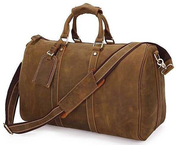 Сумка дорожня з вінтажній шкіри Коричнева (Vintage) Київ - фото 13