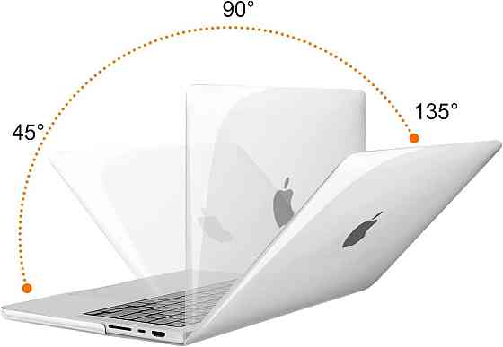 Чехол-накладка Blueswan для MacBook Pro 14 дюймов 2024 2023 2022 2021 Release M3 A2918 A2992 M2 A2779 M1 A2442 Pro Max - Прозрачн Днепр