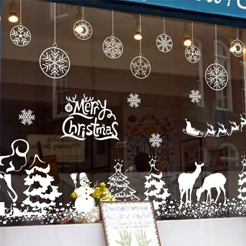 Наклейки на вікна новорічні 45 на 60 см білий Київ - фото 10