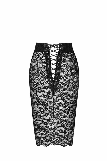 Мереживна спідниця Noir Handmade F302 Ambivalence, зі шнурівкою, чорна, розмір S Sex Aura Київ - фото 6