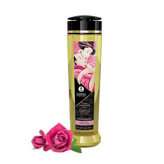 Массажное масло Shunga Aphrodisia - Roses (240 мл) натуральное увлажняющее Sex Aura Киев