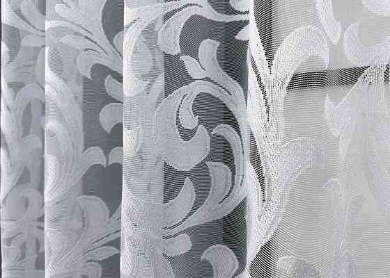 Короткая тюль, высотой 1,2м, жаккард цвет белый 1599т Киев