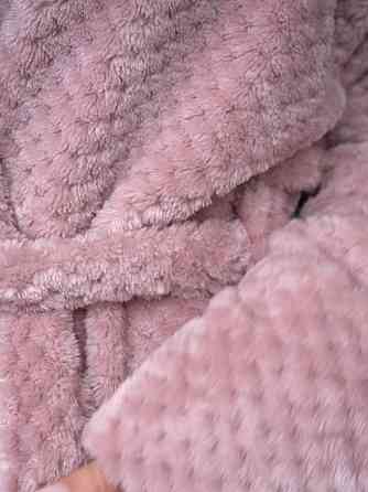 Женский махровый халат с капюшоном Розовый, XL/2XL Харьков