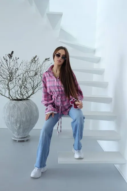 Сорочка в клітинку з мереживом жіноча фланель 100% котон Одеса - фото 11