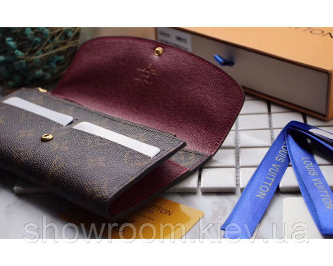 Женский вместительный кошелек ЛВ (60136) crimson Lux Киев - изображение 3