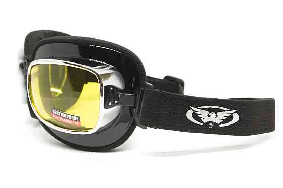 Окуляри захисні з ущільнювачем Global Vision Retro Joe (yellow) жовті Київ