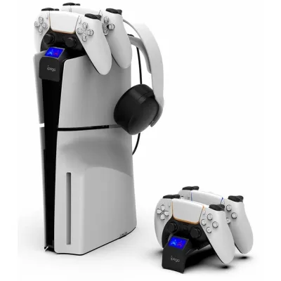 Зарядное устройство iPega PG-P5S016 Для геймпадів DualSense PS5 Sony PlayStation 5 Slim Black (PG-P5S016) Винница