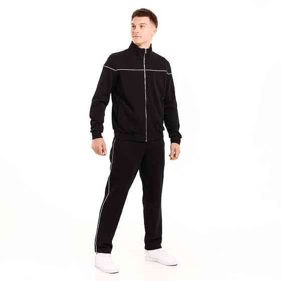 Спортивний демісезонний костюм чоловічий чорний. Комплект штани та кофта Pobedov Brume Київ