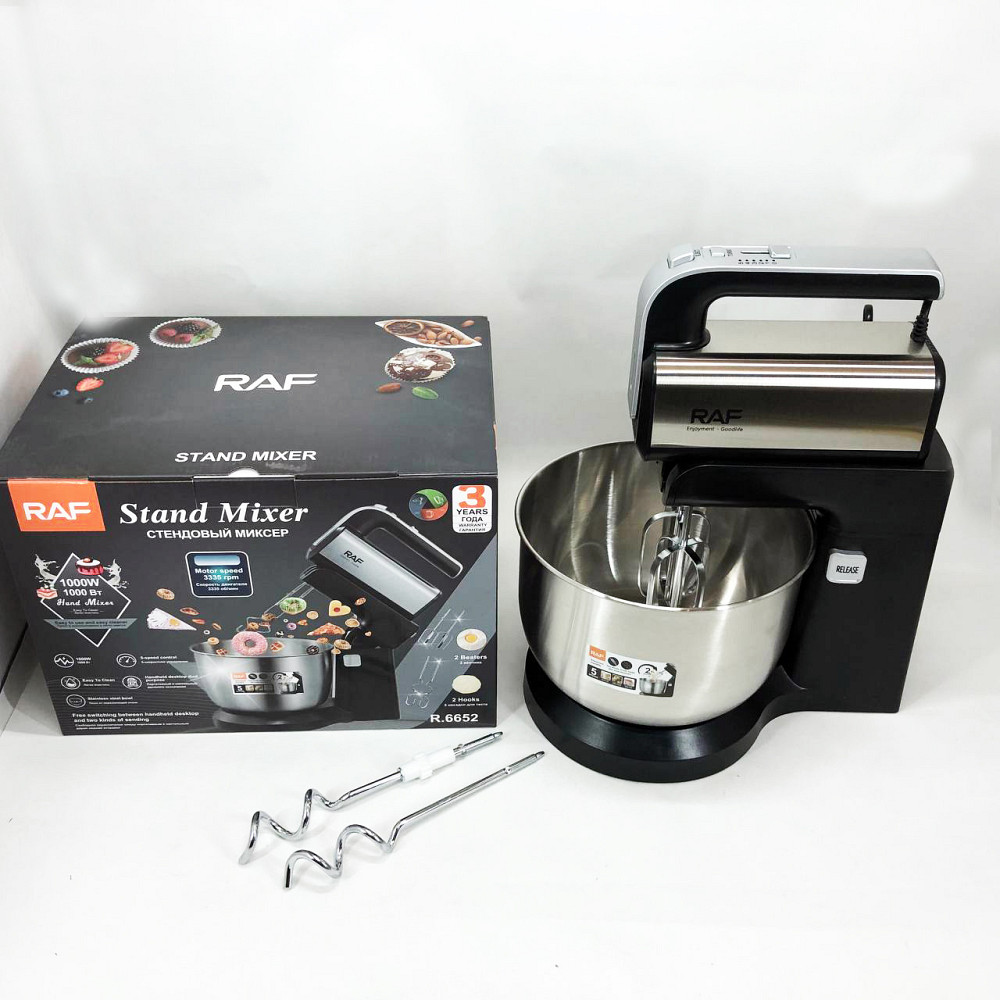 Миксер с различными скоростями RAF R.6652 1000 Вт 3.5 л, Ручной миксер для приготовления пищи KI-51 Львов - изображение 5