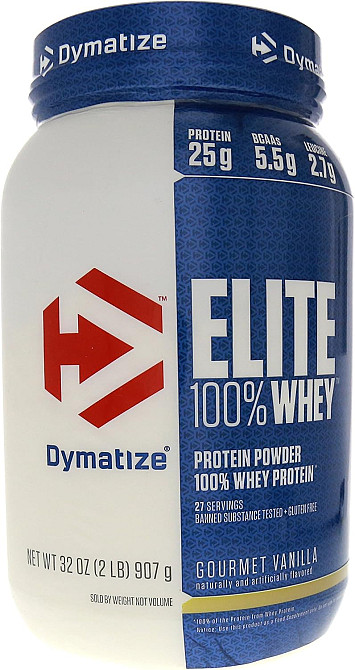 Протеїн Dymatize Elite 100% Whey Protein 907 g (Gurmet vanilla) Луцьк - фото 1