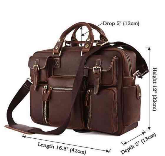 Сумка чоловіча Vintage 14075 шкіряна Коричнева Київ