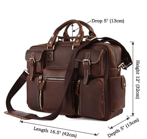 Сумка чоловіча Vintage 14075 шкіряна Коричнева Київ - фото 3