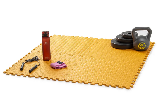 Мат-пазл товщиною 1 см розмір 60х60см 4 частини EVA помаранчевий Спортивні мати Київ - фото 6