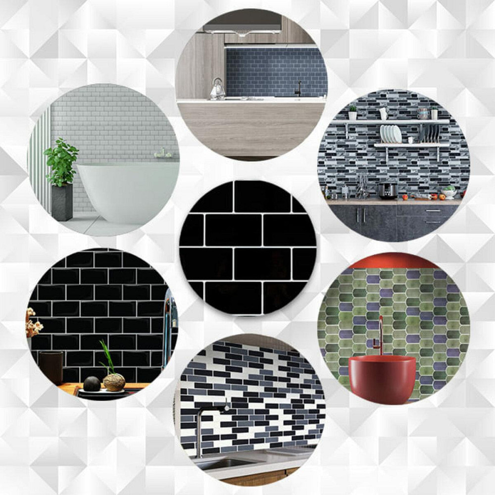 Черная самоклеящаяся плитка под кирпич Киев - изображение 7